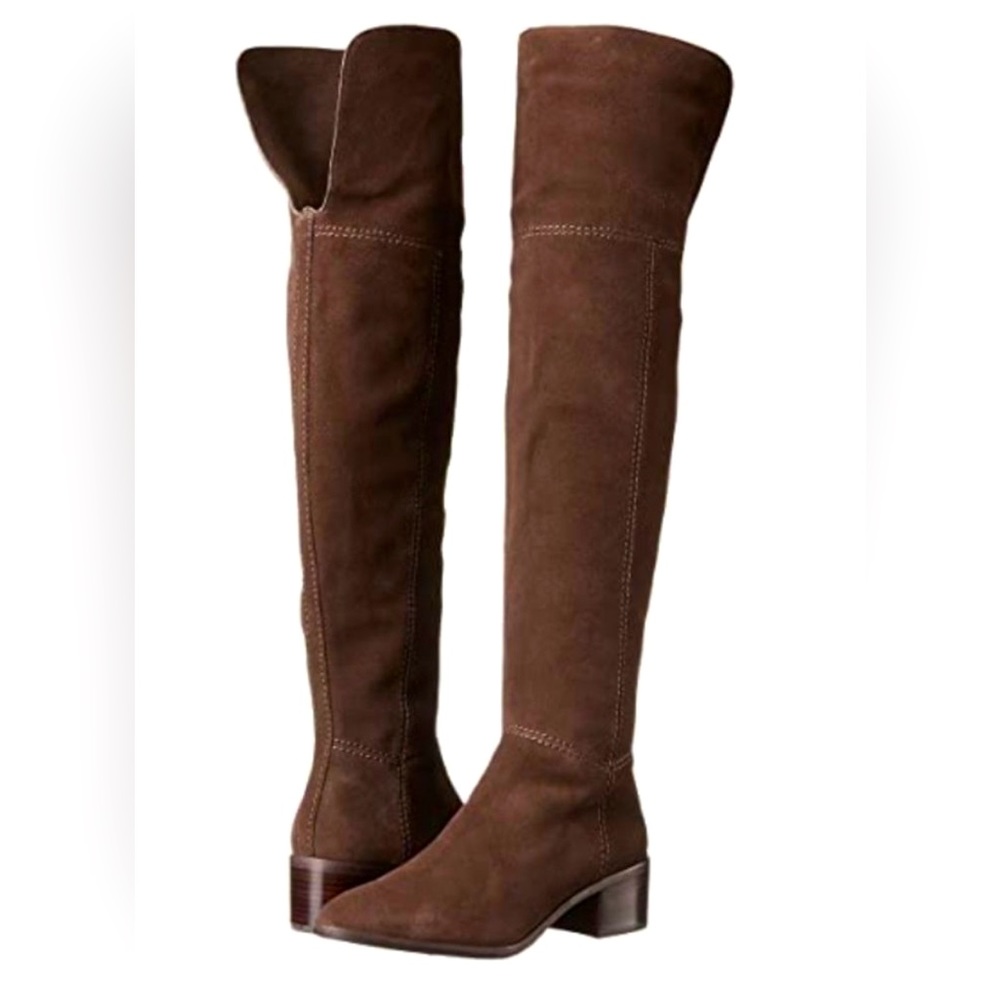 Coach brown suede Over the Knee Lucia split boot